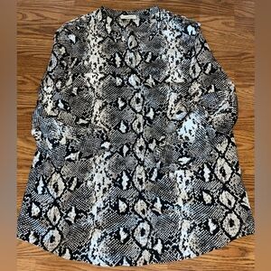 Calvin Klein Monochrome Snakeskin Blouse